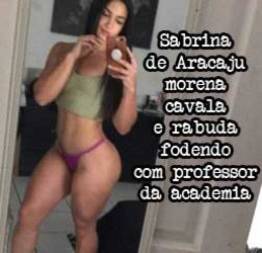 Sabrina de aracaju a putinha rabuda da academia dando pro professor